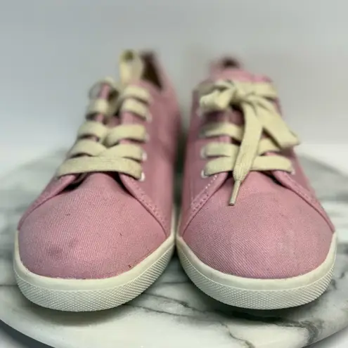 Vionic Shoes Woman's 7 Pink Canvas Lace Up Sunny Pisces Arch Support Comfort