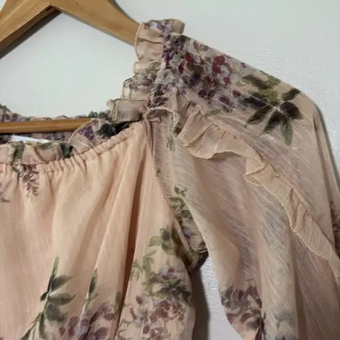 Allison New York One Shoulder Floral Romper ruffle one