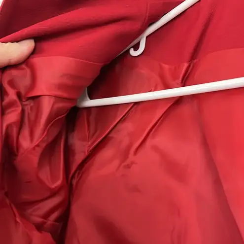 Vintage Sherbert Size 16 Red Long Sleeve Open Front Blazer Jacket