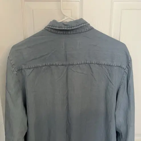 Stoosh Vintage Denim Button Up Top Women’s M Long Sleeve Western Cowgirl Shirt