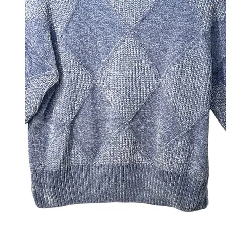 Christian Siriano Womens Sweater Size L Blue Long Sleeve Pullover Mock Neck Soft Size L