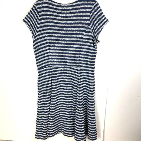 Old Navy  Blue Striped A-Line Dress