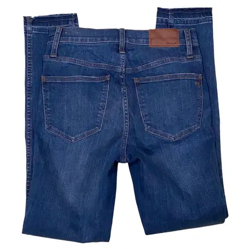 Madewell  10” high rise skinny jeans drop hem button front raw distressed - Image 3