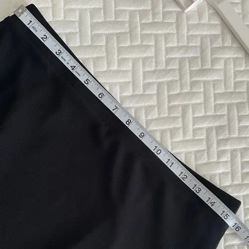 C EST. 1946 Chic Black and Salmon Striped Midi Skirt Size Medium