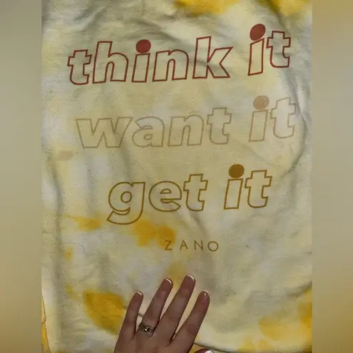 Zano Active Yellow Tie Dye Crewneck Sz. L Size L