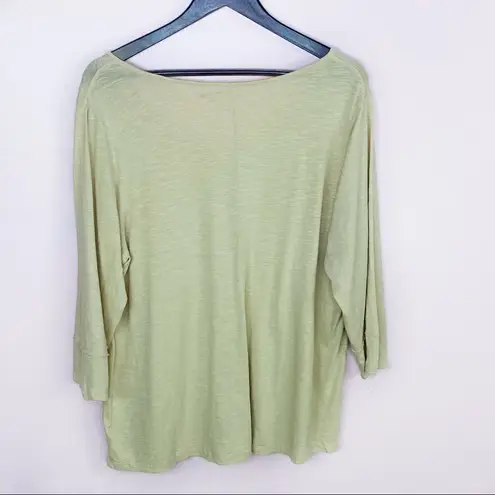 New Directions Curvy Slub Knit V