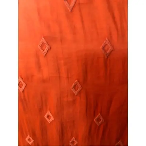 Pilcro Anthropologie harvest orange tiered tunic with metal button accents down