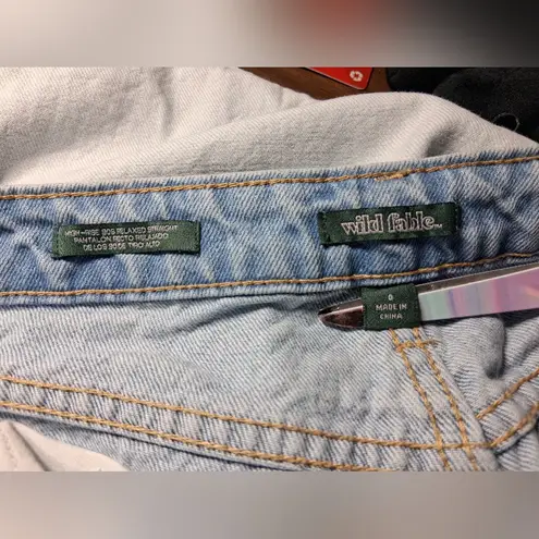 Wild Fable HIGH RISE  Women's Blue and Gray Patchwork Relaxed Jeans