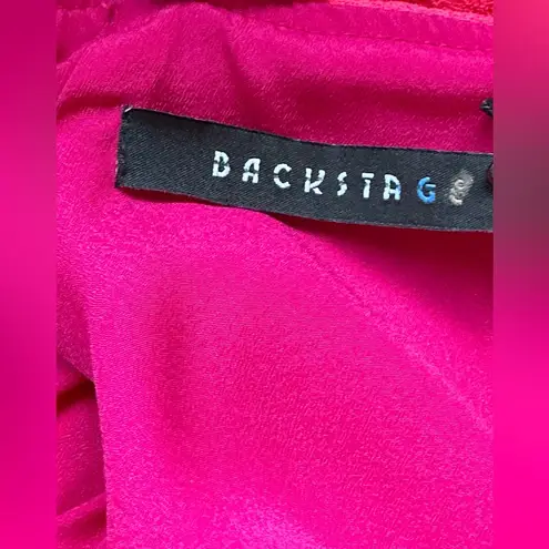 Backstage Watermelon Pink Cold Shoulder Asymmetrical Bell Sleeves Blouse…