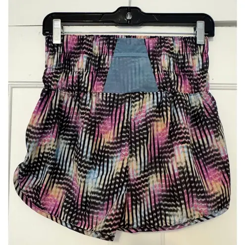 FP Movement "Way Home" Printed Shorts Active Workout Free People Size S Black