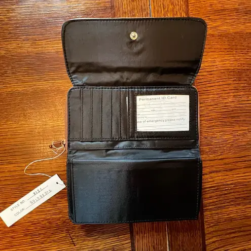 NWT JC Fashion Gold Brown Wallet Clutch Zipper Snap Closure ID Holder