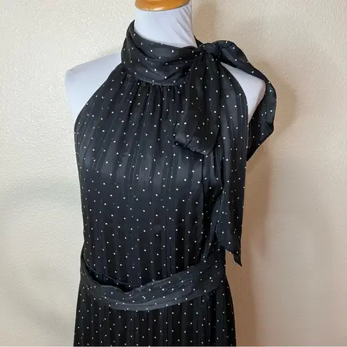 Sachin + Babi for Anthropologie polka dot halter tie flowy midi dress 14