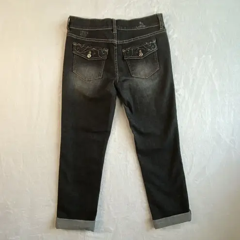 White House | Black Market White House Black‎ Market Black Noir Crop Denim Jeans Size 0