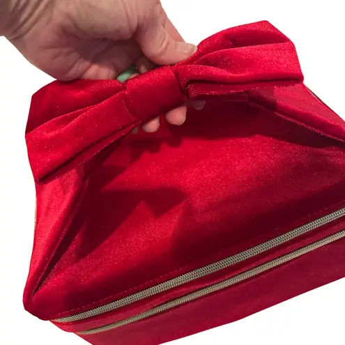 Estée Lauder Estee Lauder 2024 Velvet Bow Makeup Train Case Women's Red Feminine Holiday