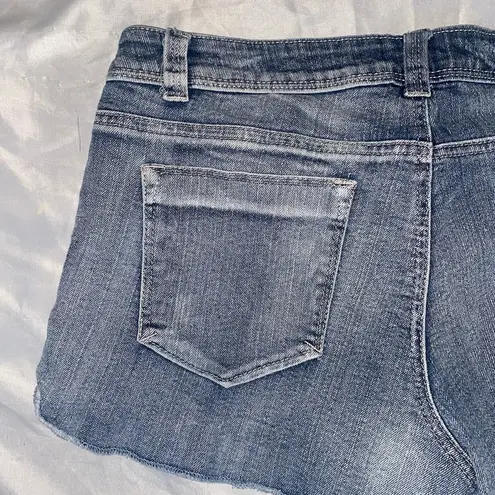 L.E.I y2k  medium wash denim micro mini shorts
