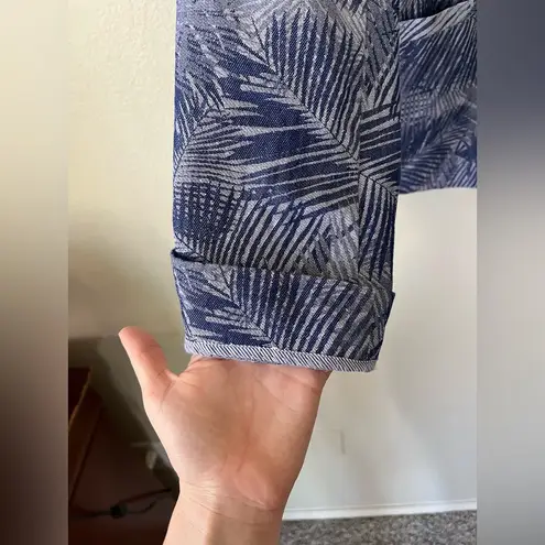 Anthropologie Cartonnier Navy Fern Brocade Smart Suit Jacket Womens Size 10 Blue