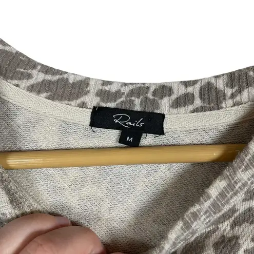 Rails Ramona Mixed Animal Print Crewneck Sweatshirt in Tan/Ivory Size M