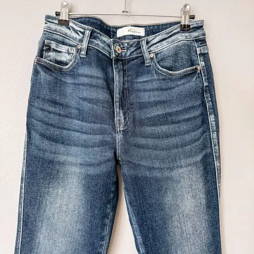 Kancan Dark Wash Bootcut Fringe Hem Jeans Size 9/28 Blue