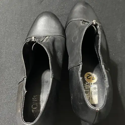 CLIFFS BY WHITE MOUNTAIN WO SIZE 12 Black Ankle Boots 4” heel GOOD CONDITION
