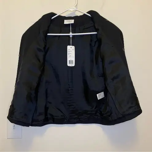 Akris Punto NEW Velvet Textured Faux Fur 3/4 Sleeve Jacket Stone Gray Sz 10