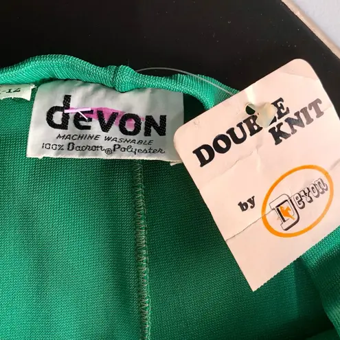 NWT Vintage 2 Piece Set Devon Kelly Green Pants & Long Sleeve Shirt Stripes Sz M Size M