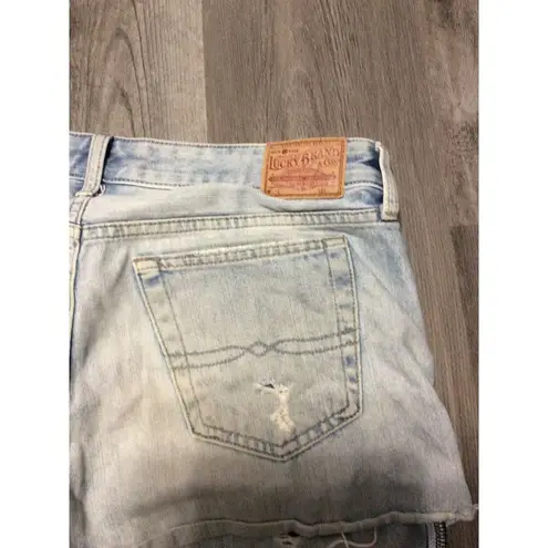 Lucky Brand  Destroyed Distressed 3" Shorts Size 6/28 Boyfriend