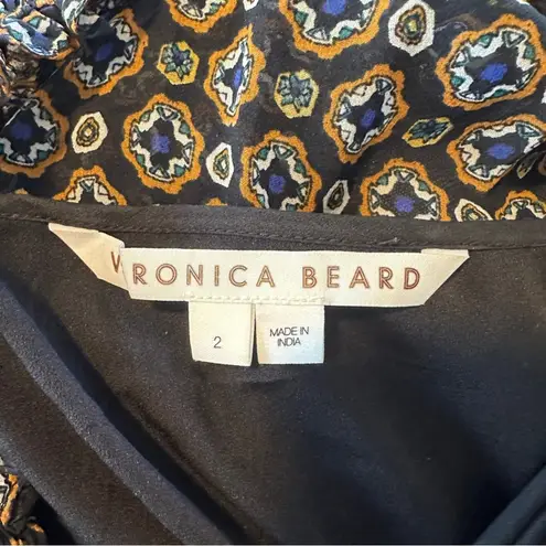 Veronica Beard Sacchi Token Print Mini Dress Long Sleeve 2