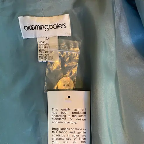 Bloomingdales Bloomingdale’s Women’s Linen Blend Blazer Sz 14P