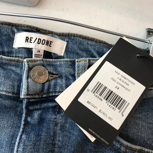 RE/DONE Womens Jeans 70s Straight Laguna High Rise 24