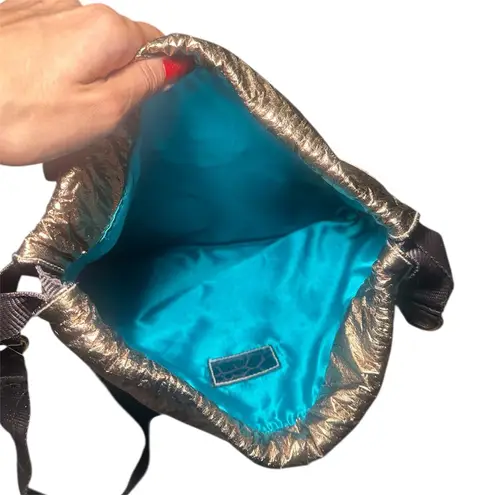 Baby Phat Beige and Brown Drawstring Backpack