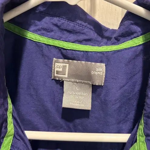 JCP Silk Blend Sleeveless Button