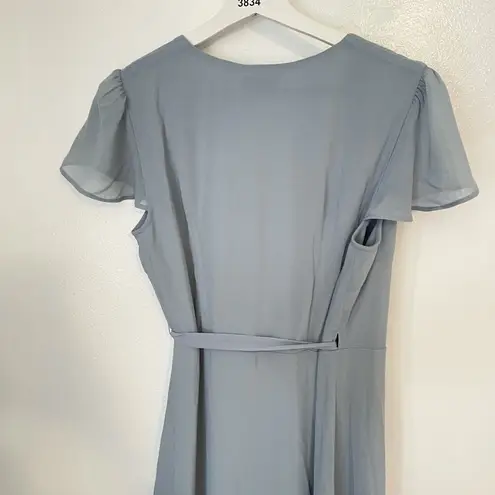 Show Me Your Mumu  Noelle Flutter Wrap Dress in Steel Blue Size Small