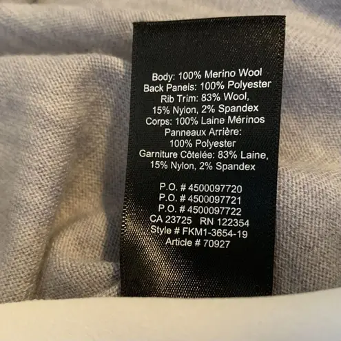 Babaton Wool Sweater Front Shirt Sheer Ivory Back Oversized Long Sleeve Sz S