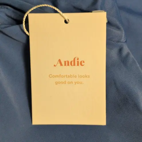 ANDIE The Santorini Horizon Blue One Piece Keyhole Cutout Adjustable Size L New - Image 11