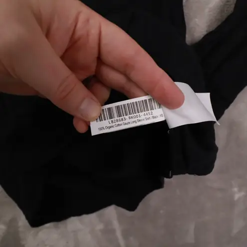 Quince Muslin Button Up Shirt Women's XS Black Long Sleeved Cotton Soft