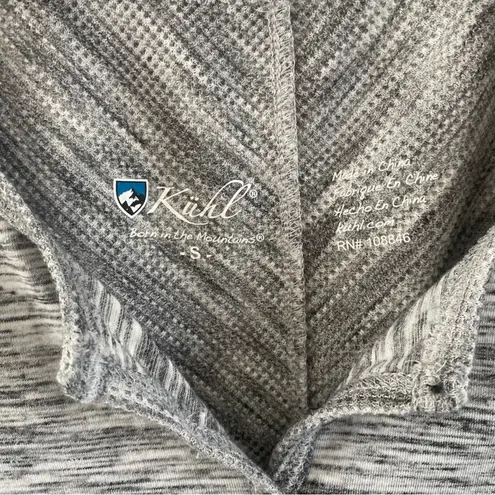 Kuhl Svenna Gray Space Dye Henley Top Women’s Small Long Sleeve Pullover
