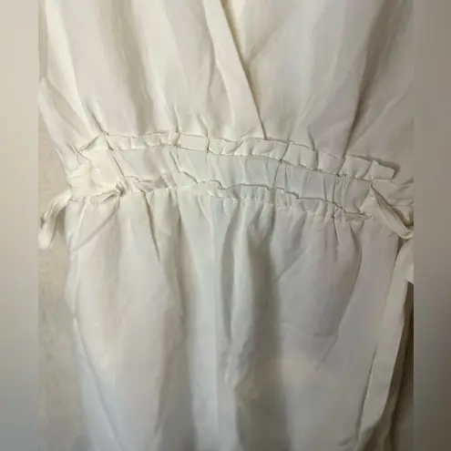 ZaraWomen’s Side Tie Dress Size Medium White dress with open back