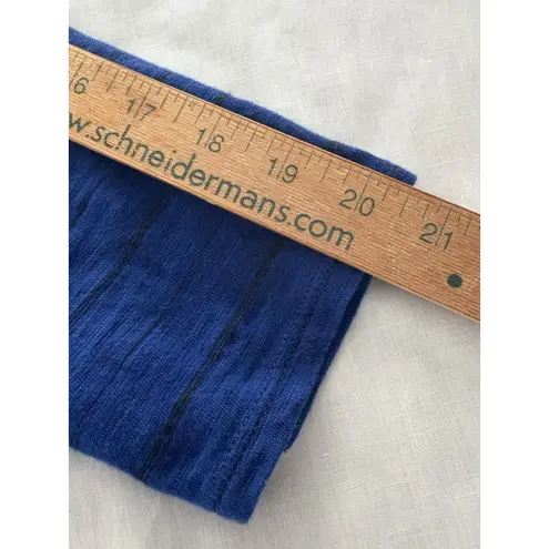 Habitat Clothes to Live In Shirt Womens Medium Blue Stripe Crinkle Lagenlook