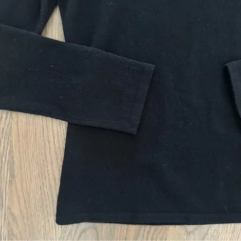 TSE Classic 100% Cashmere Classic Knit Turtleneck Sweater in Black Size Small