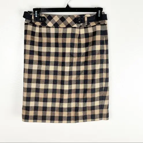 Pendleton  100% Virgin Wool Lined Plaid Pencil Skirt, Size 8