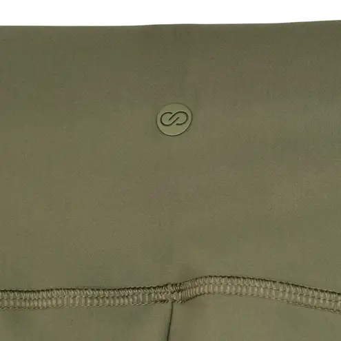 Calia Sculpt Vented Straight Dark Olive Cropped Pants Womens NWT Size Medium Green