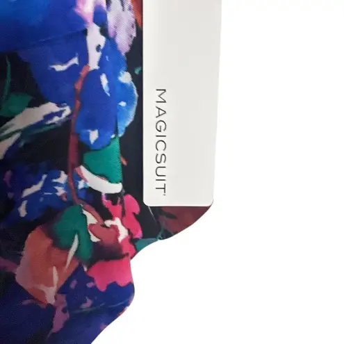 Magicsuit Flower Child Floral Separate Rita Ruffle Tankini Swimsuit Top Size 12 Blue