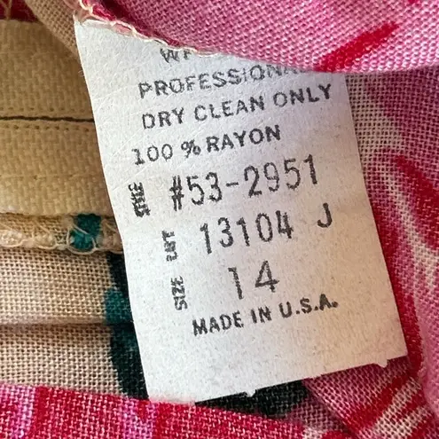 Vintage 1970’s deadstock Grannycore floral, midi cottagecore skirt. USA 14 NWT Pink