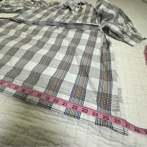 Baum und Pferdgarten LONG LANTERN SLEEVE AUBREE SHIRTDRESS WITH BELT SIZE M Blue