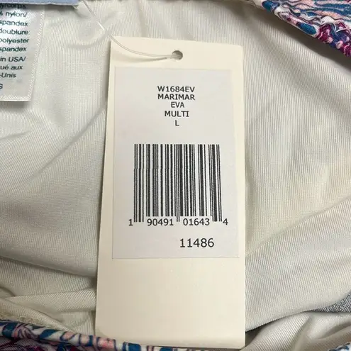 Eberjay Eberjey Marimar Gisele Swimwear String Bikini Bottoms Cream Red Floral Large NWT