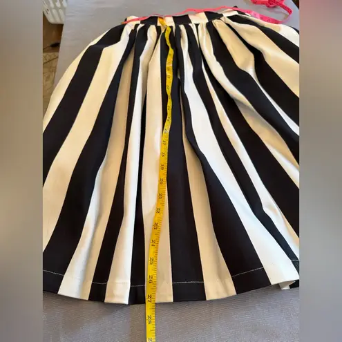 Vixen by Micheline Pitt Ghost Swing Skirt in Black and White Stripes Sz M Size M