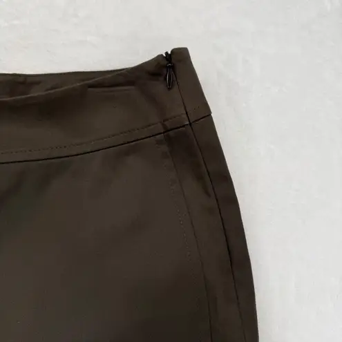 Akris Punto Women's Brown Cotton Blend Stretch Ankle Pants Size 8