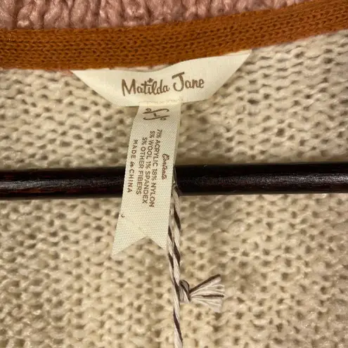 Matilda Jane Open Front Cardigan Sweater Women S Fair Isle Knit Long Sleeve NWT