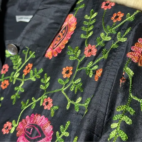 Laura Ashley Black and Pink Floral Blazer