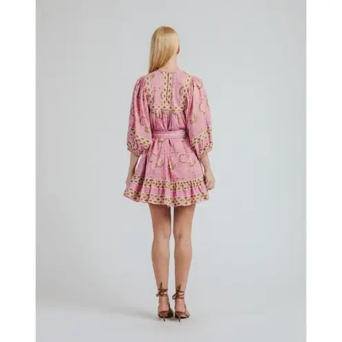 Cleobella 💕💕 Magdalena Mini Dress ~ Pink Wildflower Block Print Medium M NWT